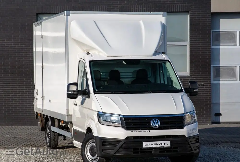 VOLKSWAGEN Crafter 177KM 8ep KONTENER + WINDA dHollandia 750kg + DRZWI BOCZNE 