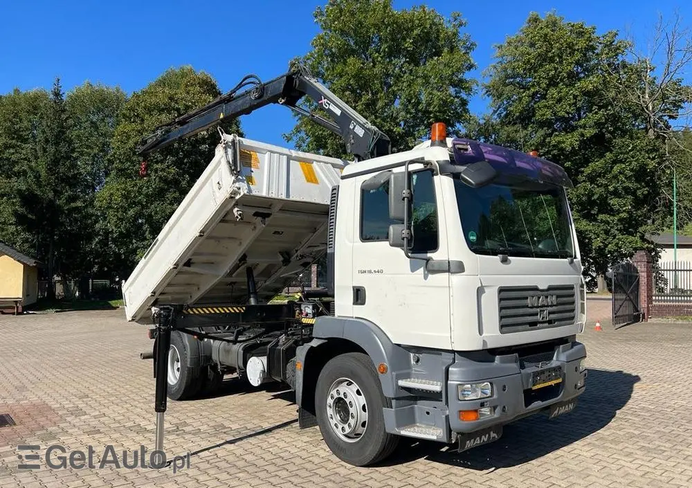 MAN 18.240 TGM wywrotka 3-str. MEILLER, z HDS HIAB 099, manual 