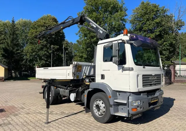 MAN 18.240 TGM wywrotka 3-str. MEILLER, z HDS HIAB 099, manual 