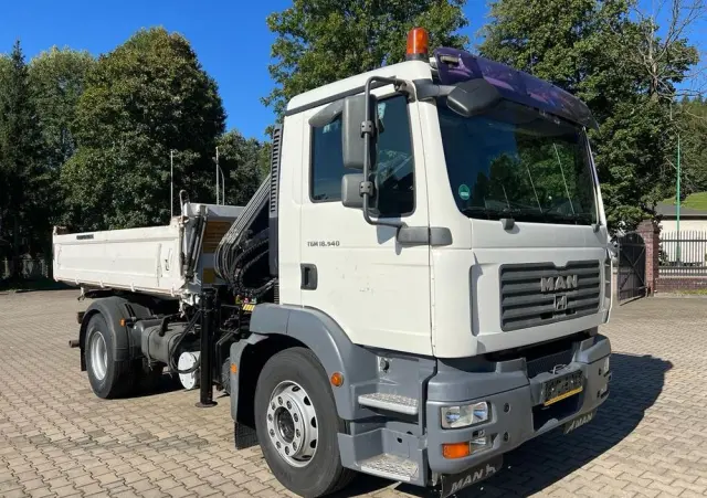 MAN 18.240 TGM wywrotka 3-str. MEILLER, z HDS HIAB 099, manual 