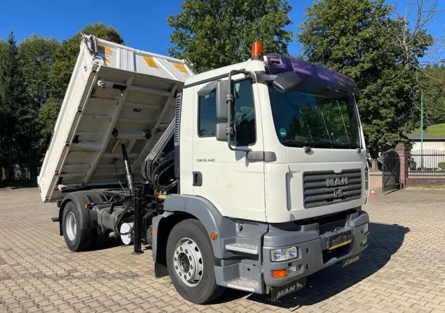 MAN 18.240 TGM wywrotka 3-str. MEILLER, z HDS HIAB 099, manual 