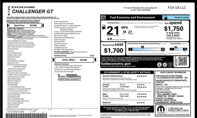 DODGE Challenger Automatik SXT Plus