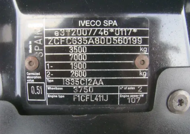 IVECO DAILY 35 C 15 3.0TDI FIRANA Z PRAWEJ STRONY 3.5T DMC WINDA 