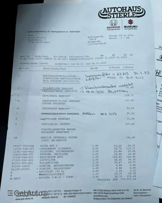 HONDA Civic 1.0 i-VTEC Turbo Executive