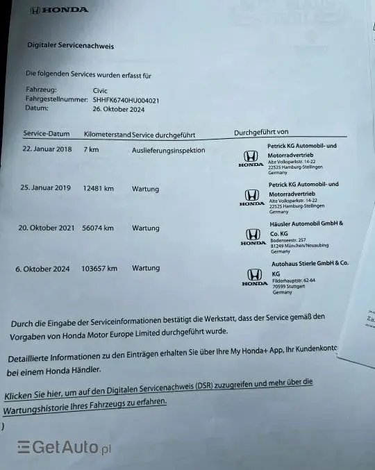 HONDA Civic 1.0 i-VTEC Turbo Executive