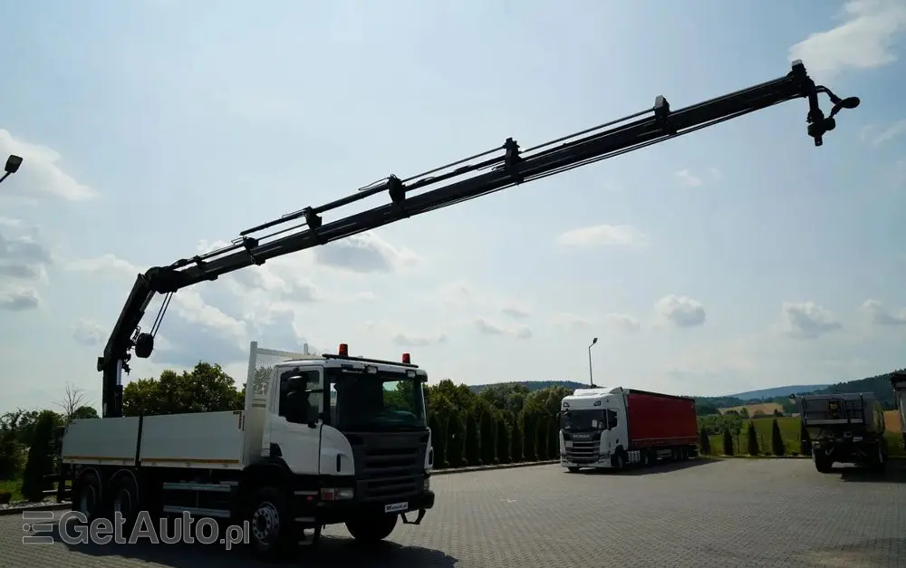 SCANIA P360 / 6X4 / SKRZYNIOWY 4.85 + HDS HIAB 211 E-6 HIDUO / UDŹWIG 7100KG / MAX WYSÓW 16.5 M / STEROWANIE RADIOWE 