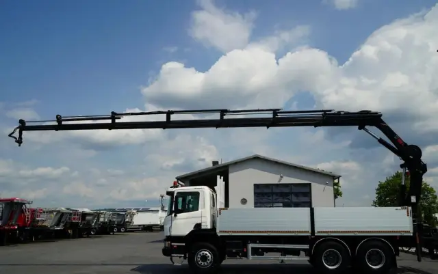 SCANIA P360 / 6X4 / SKRZYNIOWY 4.85 + HDS HIAB 211 E-6 HIDUO / UDŹWIG 7100KG / MAX WYSÓW 16.5 M / STEROWANIE RADIOWE 