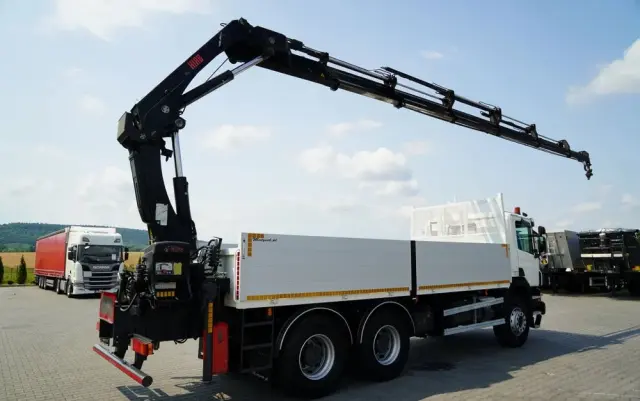 SCANIA P360 / 6X4 / SKRZYNIOWY 4.85 + HDS HIAB 211 E-6 HIDUO / UDŹWIG 7100KG / MAX WYSÓW 16.5 M / STEROWANIE RADIOWE 