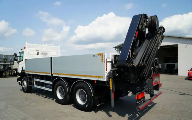 SCANIA P360 / 6X4 / SKRZYNIOWY 4.85 + HDS HIAB 211 E-6 HIDUO / UDŹWIG 7100KG / MAX WYSÓW 16.5 M / STEROWANIE RADIOWE 