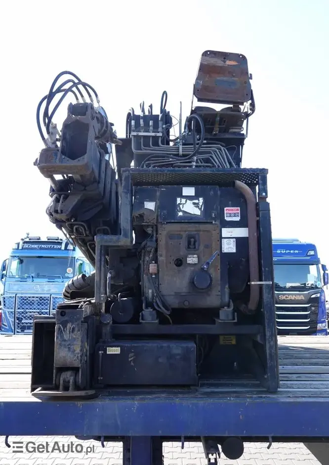 LECITRAILER NACZEPA PLATFORMA / + HDS HIAB 220 R F4- WYSÓW : 10 METRÓW 