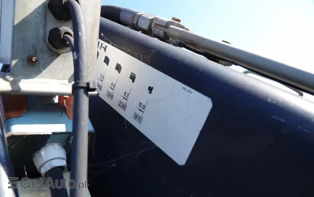 LECITRAILER NACZEPA PLATFORMA / + HDS HIAB 220 R F4- WYSÓW : 10 METRÓW 