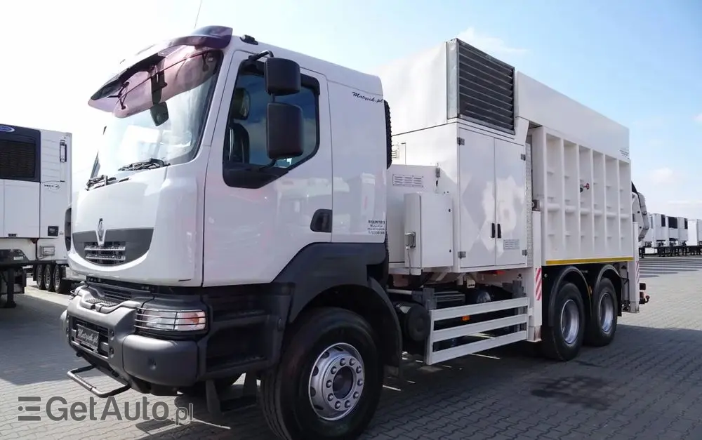 RENAULT KERAX 450 / 6x4 / KOPARKA SSAĄCA / MTS SAUGBAGGER 3A11T /ASENIZACYJNY / ŁADOWARKA PRÓŻNIOWA / WUKO / MŁOT / STEROWANIE RADIOWE 