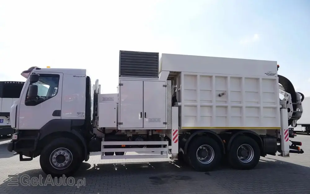 RENAULT KERAX 450 / 6x4 / KOPARKA SSAĄCA / MTS SAUGBAGGER 3A11T /ASENIZACYJNY / ŁADOWARKA PRÓŻNIOWA / WUKO / MŁOT / STEROWANIE RADIOWE 