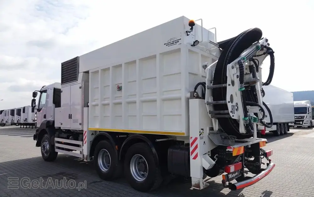 RENAULT KERAX 450 / 6x4 / KOPARKA SSAĄCA / MTS SAUGBAGGER 3A11T /ASENIZACYJNY / ŁADOWARKA PRÓŻNIOWA / WUKO / MŁOT / STEROWANIE RADIOWE 