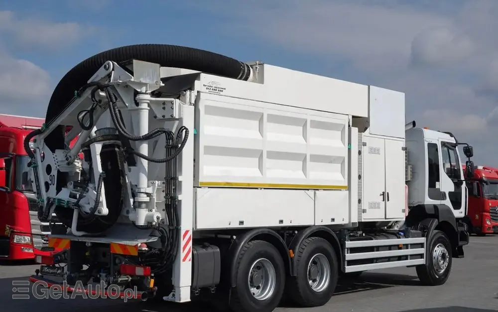 RENAULT KERAX 450 / 6x4 / KOPARKA SSAĄCA / MTS SAUGBAGGER 3A11T /ASENIZACYJNY / ŁADOWARKA PRÓŻNIOWA / WUKO / MŁOT / STEROWANIE RADIOWE 