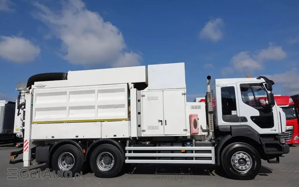 RENAULT KERAX 450 / 6x4 / KOPARKA SSAĄCA / MTS SAUGBAGGER 3A11T /ASENIZACYJNY / ŁADOWARKA PRÓŻNIOWA / WUKO / MŁOT / STEROWANIE RADIOWE 