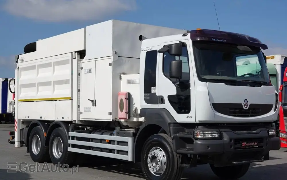 RENAULT KERAX 450 / 6x4 / KOPARKA SSAĄCA / MTS SAUGBAGGER 3A11T /ASENIZACYJNY / ŁADOWARKA PRÓŻNIOWA / WUKO / MŁOT / STEROWANIE RADIOWE 