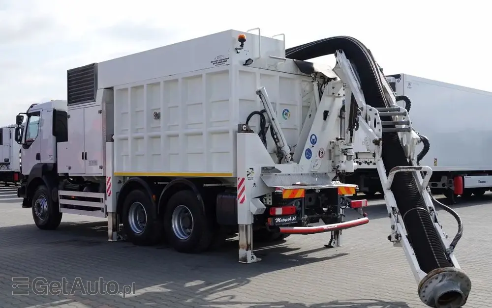 RENAULT KERAX 450 / 6x4 / KOPARKA SSAĄCA / MTS SAUGBAGGER 3A11T /ASENIZACYJNY / ŁADOWARKA PRÓŻNIOWA / WUKO / MŁOT / STEROWANIE RADIOWE 