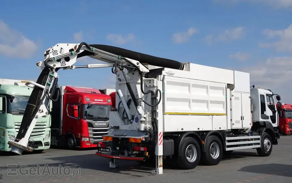 RENAULT KERAX 450 / 6x4 / KOPARKA SSAĄCA / MTS SAUGBAGGER 3A11T /ASENIZACYJNY / ŁADOWARKA PRÓŻNIOWA / WUKO / MŁOT / STEROWANIE RADIOWE 