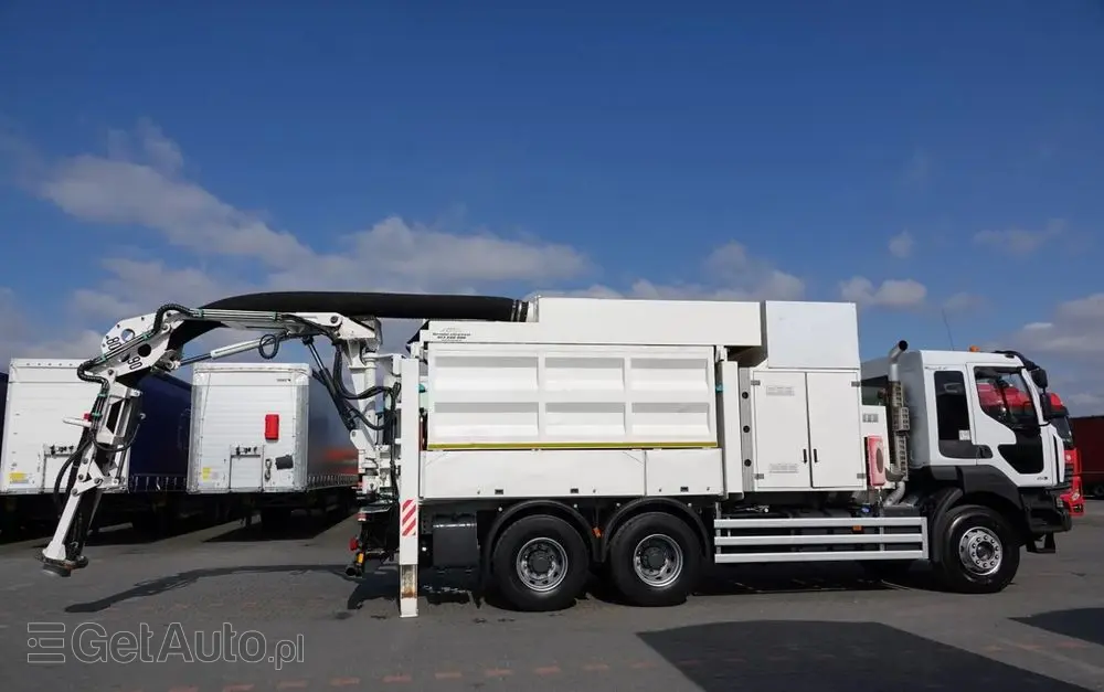 RENAULT KERAX 450 / 6x4 / KOPARKA SSAĄCA / MTS SAUGBAGGER 3A11T /ASENIZACYJNY / ŁADOWARKA PRÓŻNIOWA / WUKO / MŁOT / STEROWANIE RADIOWE 