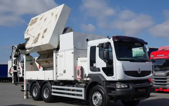 RENAULT KERAX 450 / 6x4 / KOPARKA SSAĄCA / MTS SAUGBAGGER 3A11T /ASENIZACYJNY / ŁADOWARKA PRÓŻNIOWA / WUKO / MŁOT / STEROWANIE RADIOWE 