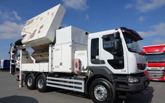 RENAULT KERAX 450 / 6x4 / KOPARKA SSAĄCA / MTS SAUGBAGGER 3A11T /ASENIZACYJNY / ŁADOWARKA PRÓŻNIOWA / WUKO / MŁOT / STEROWANIE RADIOWE 