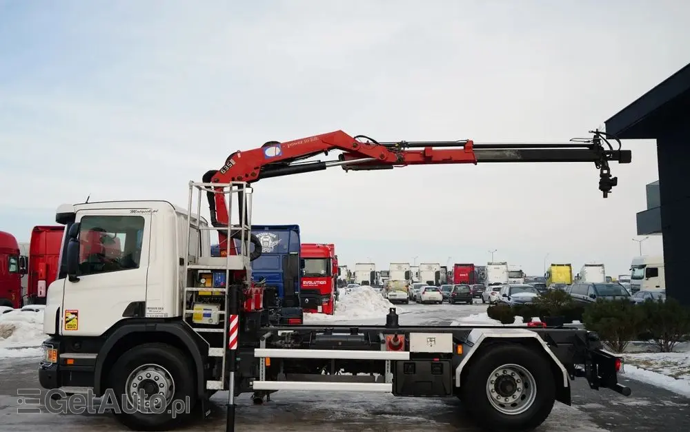 SCANIA P 250 / 4X2 / SIŁOWNIK DO WYWROTU /  + HDS HMF 635 K2 /  / MAX WYSÓW 7 M / STEROWANIE RADIOWE / ROTATOR /  EURO 6 