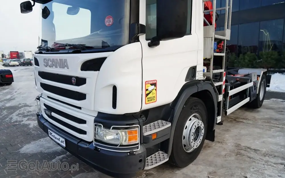 SCANIA P 250 / 4X2 / SIŁOWNIK DO WYWROTU /  + HDS HMF 635 K2 /  / MAX WYSÓW 7 M / STEROWANIE RADIOWE / ROTATOR /  EURO 6 