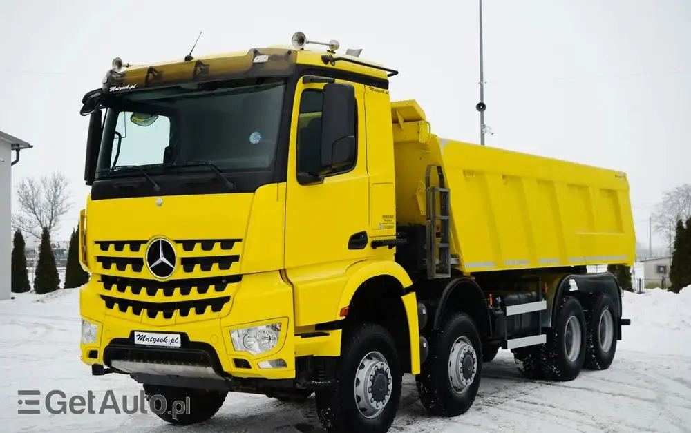 MERCEDES-BENZ AROCS 4151 / 8X8 / WYWROTKA TYLNOZSYPOWA / HYDROKLAPA / 6 M / AUTOMAT / EURO 6 