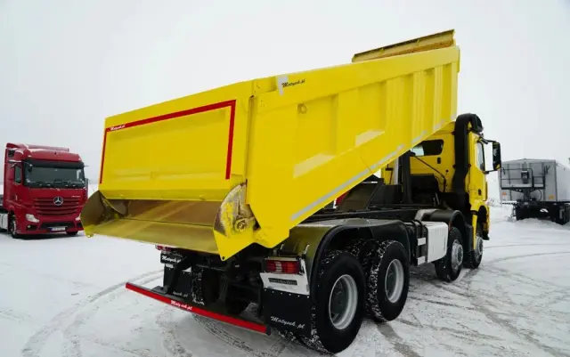 MERCEDES-BENZ AROCS 4151 / 8X8 / WYWROTKA TYLNOZSYPOWA / HYDROKLAPA / 6 M / AUTOMAT / EURO 6 
