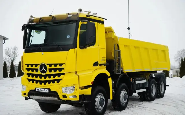 MERCEDES-BENZ AROCS 4151 / 8X8 / WYWROTKA TYLNOZSYPOWA / HYDROKLAPA / 6 M / AUTOMAT / EURO 6 