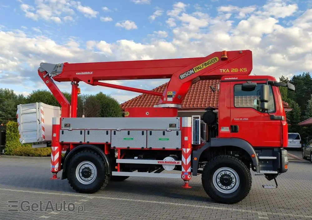 MAN TGM 18.280 4x4 Zwyżka Bison Palfinger TKA 28 Podnośnik Koszowy 