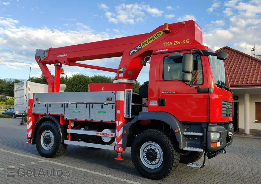 MAN TGM 18.280 4x4 Zwyżka Bison Palfinger TKA 28 Podnośnik Koszowy 