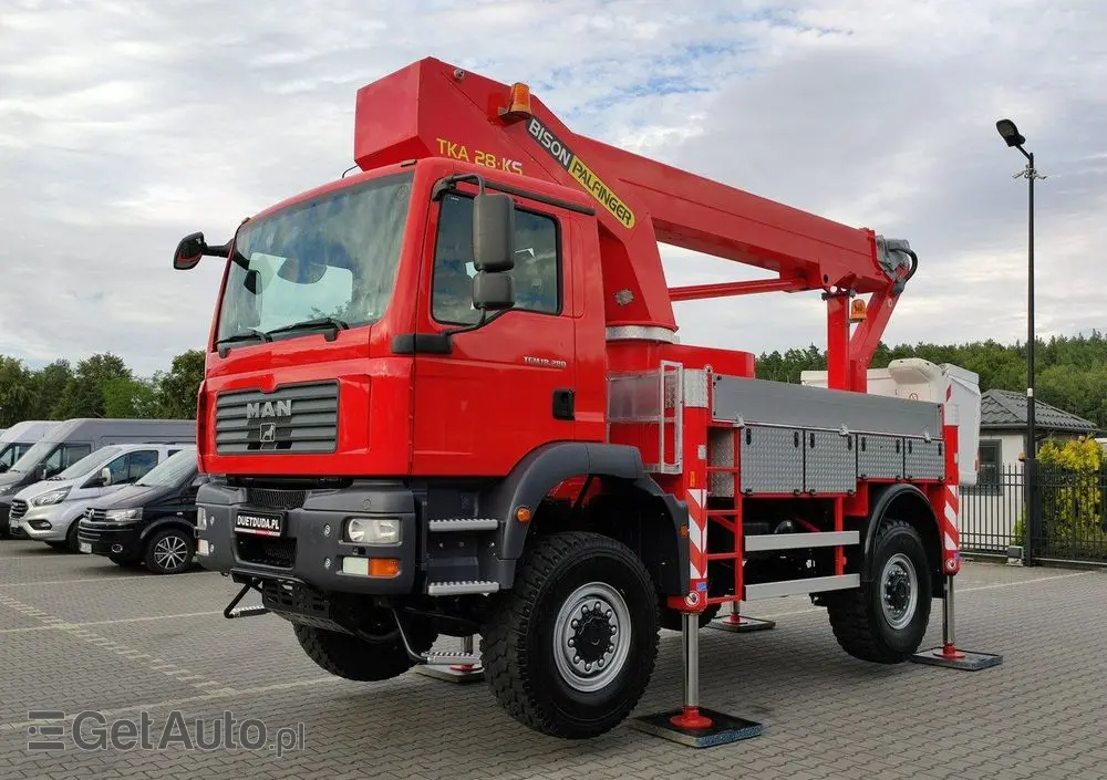MAN TGM 18.280 4x4 Zwyżka Bison Palfinger TKA 28 Podnośnik Koszowy 
