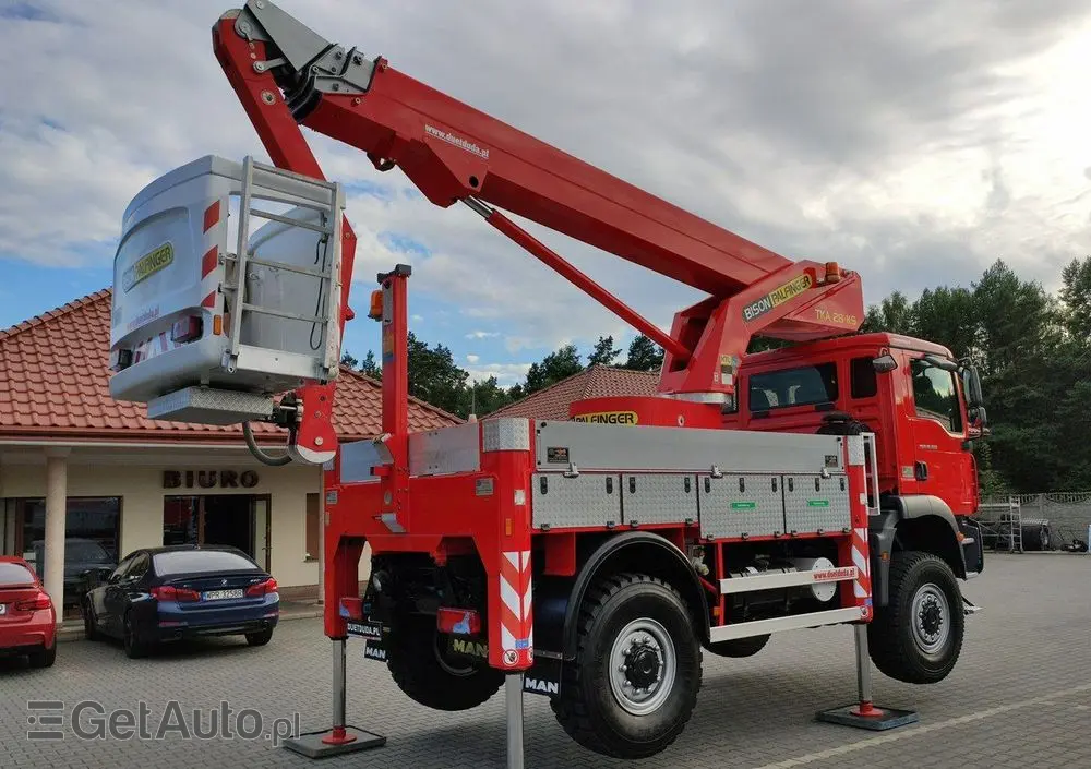 MAN TGM 18.280 4x4 Zwyżka Bison Palfinger TKA 28 Podnośnik Koszowy 
