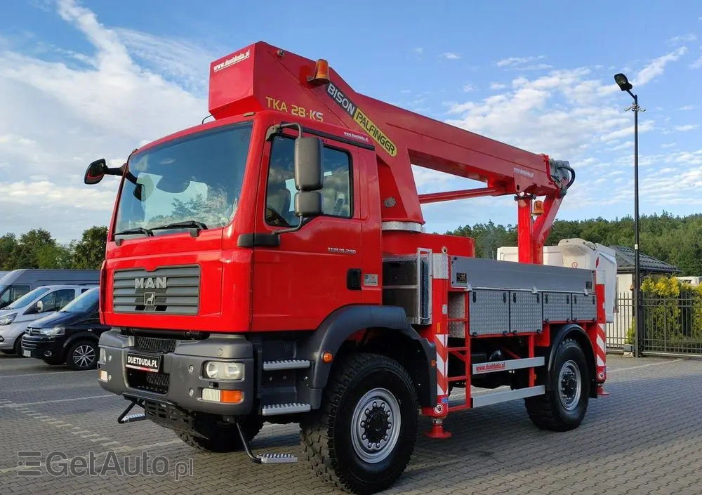 MAN TGM 18.280 4x4 Zwyżka Bison Palfinger TKA 28 Podnośnik Koszowy 