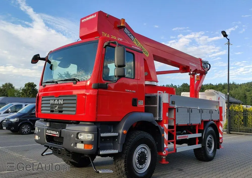 MAN TGM 18.280 4x4 Zwyżka Bison Palfinger TKA 28 Podnośnik Koszowy 