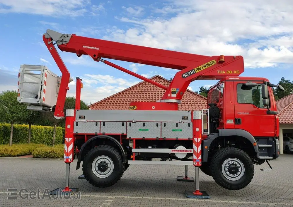 MAN TGM 18.280 4x4 Zwyżka Bison Palfinger TKA 28 Podnośnik Koszowy 