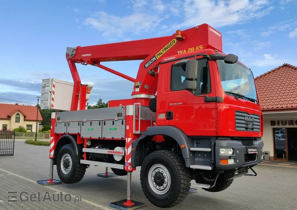 MAN TGM 18.280 4x4 Zwyżka Bison Palfinger TKA 28 Podnośnik Koszowy 