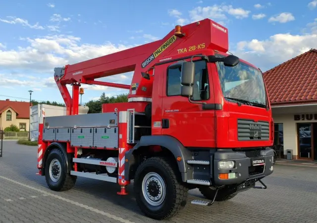 MAN TGM 18.280 4x4 Zwyżka Bison Palfinger TKA 28 Podnośnik Koszowy 