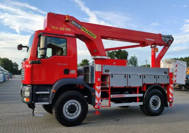 MAN TGM 18.280 4x4 Zwyżka Bison Palfinger TKA 28 Podnośnik Koszowy 
