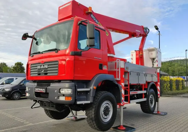 MAN TGM 18.280 4x4 Zwyżka Bison Palfinger TKA 28 Podnośnik Koszowy 