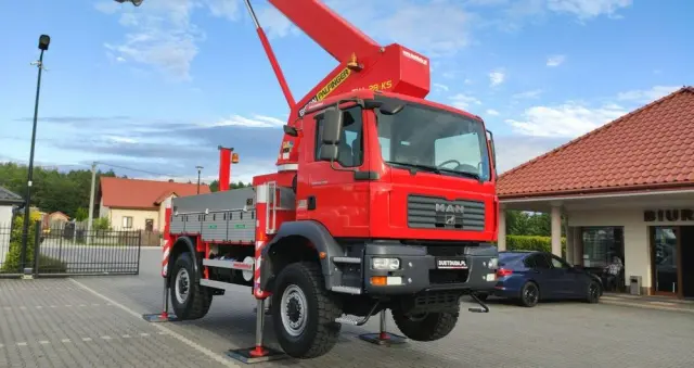 MAN TGM 18.280 4x4 Zwyżka Bison Palfinger TKA 28 Podnośnik Koszowy 