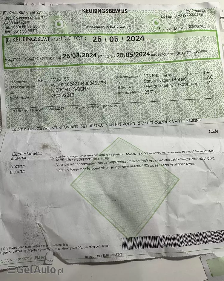 MERCEDES-BENZ Klasa B 180