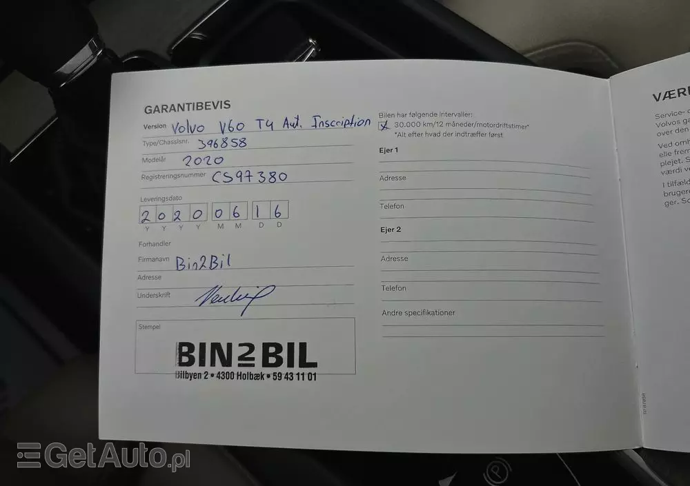 VOLVO V60 T4 Inscription