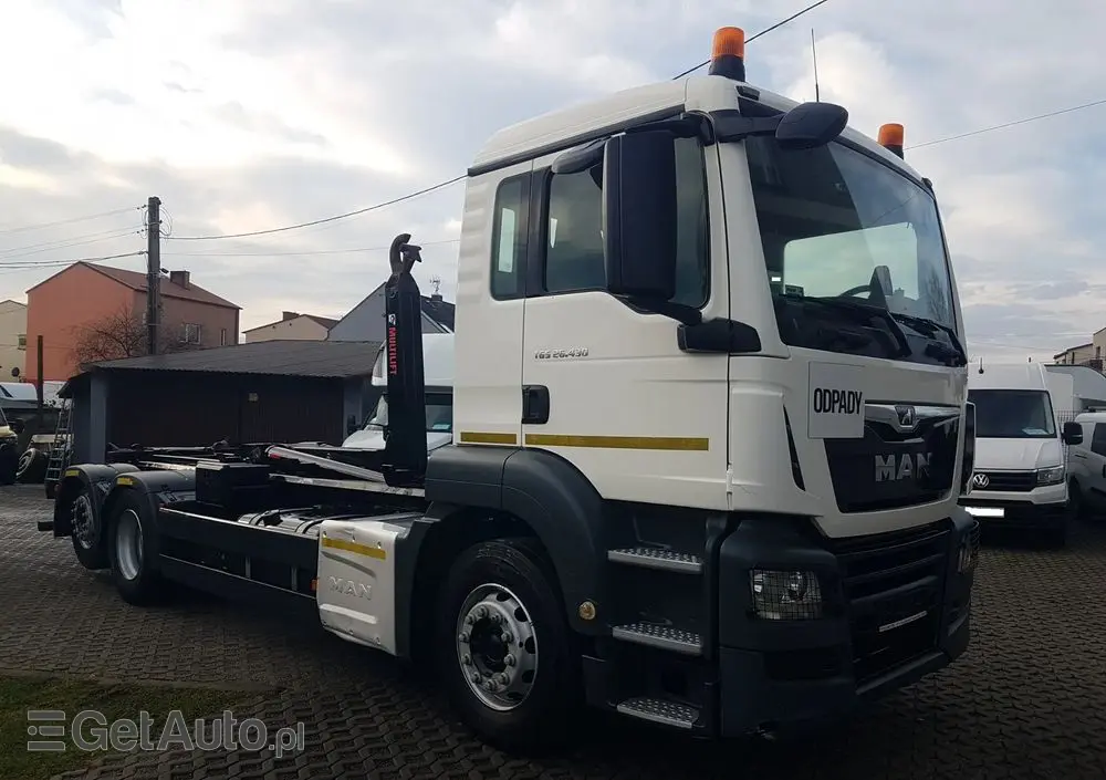 MAN 26.430 TGS 3-OSIE HAKOWIEC MULTILIFT OPTIMA 20S HIAB KLIMA 6x2 