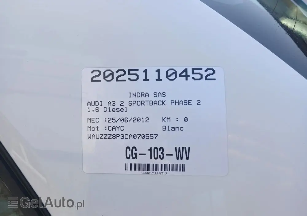 AUDI A3 Sportback 1.6 TDI DPF Ambiente