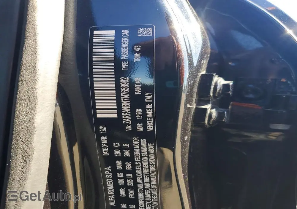 ALFA ROMEO Giulia 2.0 Turbo 16V AT8-Q4 Veloce Ti