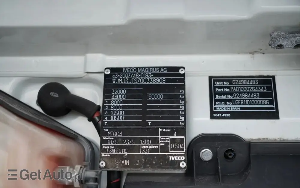 IVECO TRAKKER 450 / 8x4 / WYWROTKA / HYDROBURTA / BORDMATIC / EURO 6 / 