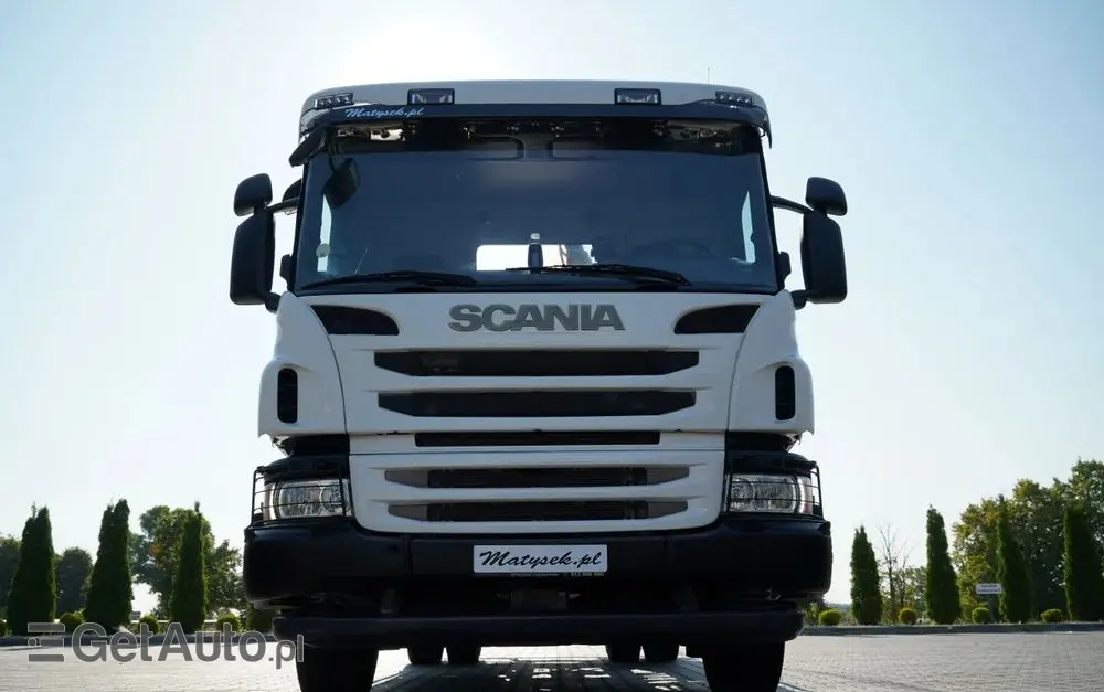 SCANIA P 280 / SIŁOWNIK DO WYWROTU / + HDS HMF 635 / UDŹWIG 1 500 KG / MAX WYSÓW 7 M / STEROWANIE RADIOWE / EURO 6 